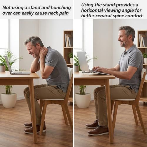 4 Pcs Portable Keyboard Riser Set Mini Adjustable Keyboard Stand Ultra-Thin Key Board Lift with 2 Angle Settings Ergonomic Keyboards Riser Desk for Laptops, Silver & Black