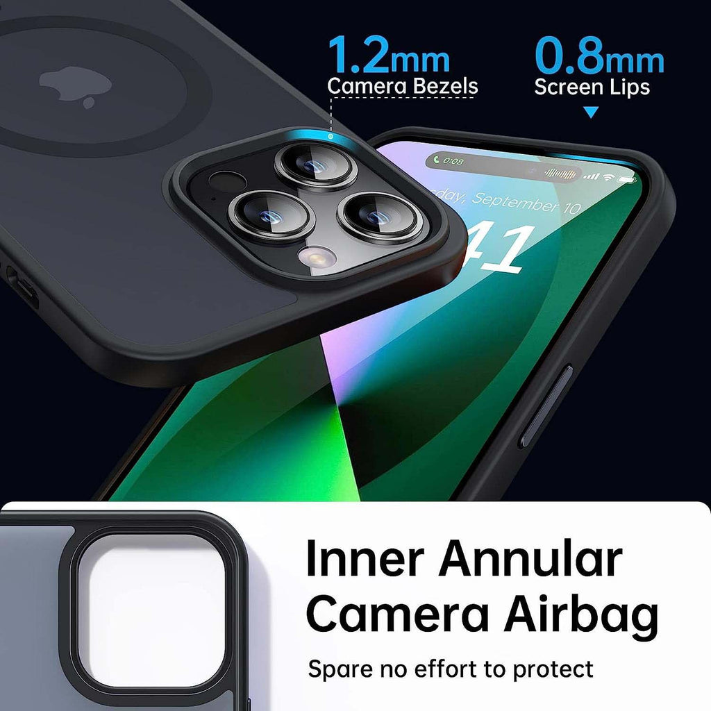 Matte Sandblasted Anti-Drop Phone Case - Soft Silicone Skin Feel Cover for iPhone - Shockproof Protective Case with Camera Protection - Black for iPhone 18 Pro