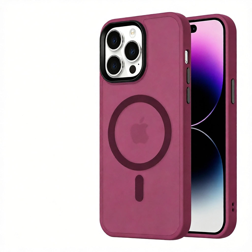 Matte Sandblasted Anti-Drop Phone Case - Soft Silicone Skin Feel Cover for iPhone - Shockproof Protective Case with Camera Protection - Dark Purple for iPhone 18 Pro Max