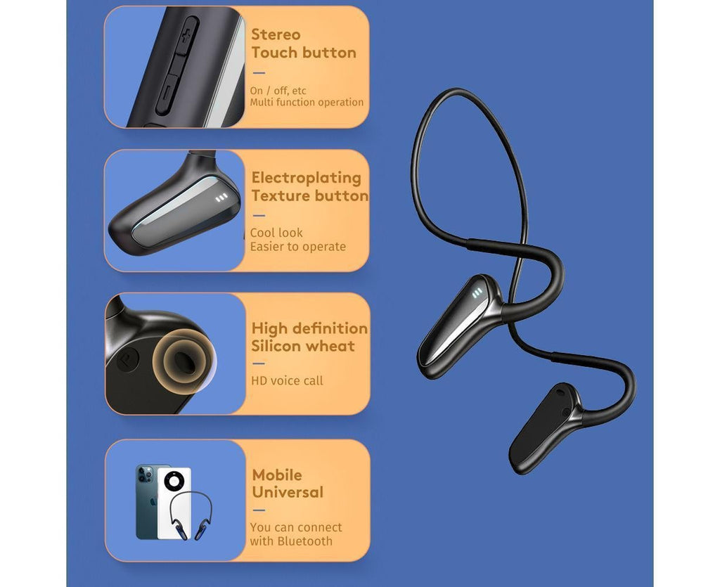 Sports Wireless Headphones - Waterproof - Bluetooth Earbuds for Running/Gym/Cycling