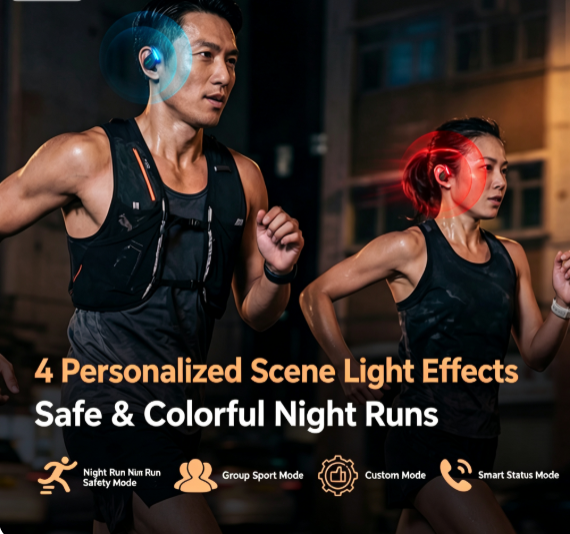 ARC 6 Sport Edition Open‑Ear Bluetooth Earbuds, IPX7 Waterproof Sports Headphones,orange