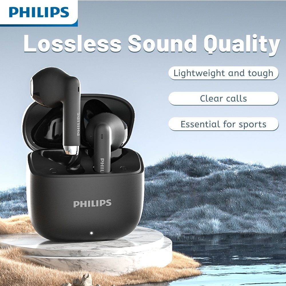 Philips Wireless Earbuds Lossless Sound Lightweight Earbuds Durable Earbuds - White - Size 01